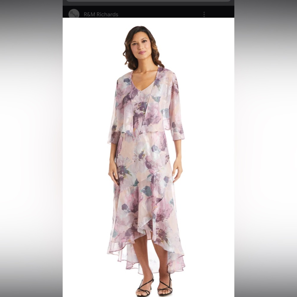 R&M 2 piece chiffon jacket dress